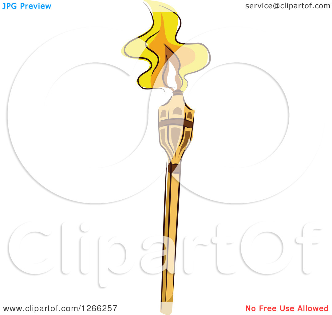 Clipart Of A Tiki Torch   Royalty Free Vector Illustration By Bnp