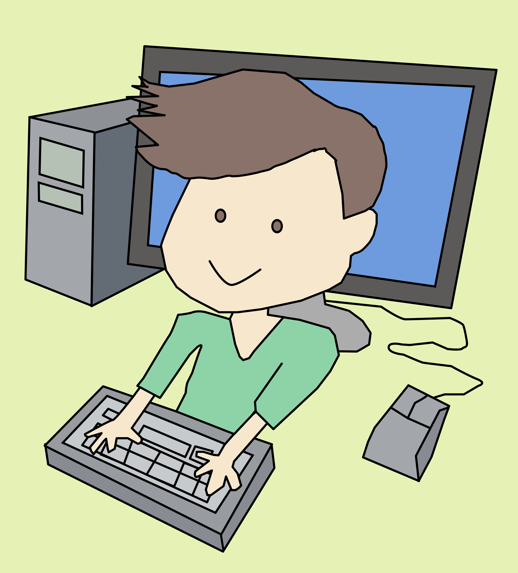 Computer Boy Cartoon By J4p4n