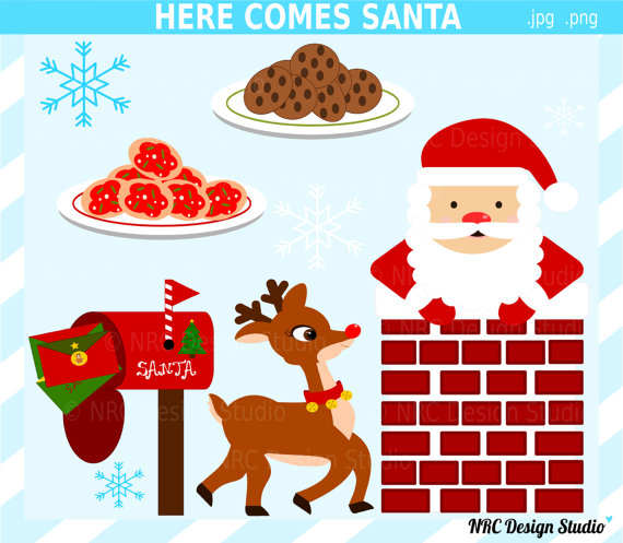 Cute Mailbox Clipart Cij Sale   Here Comes Santa Clip Art   Cute