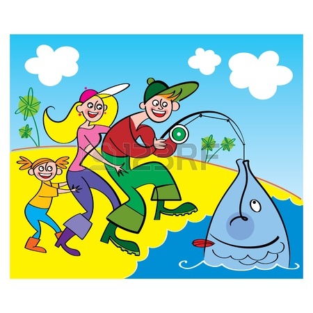 Family Fishing Clipart 11852072 Family Fishing  Big Fish Mother Father    