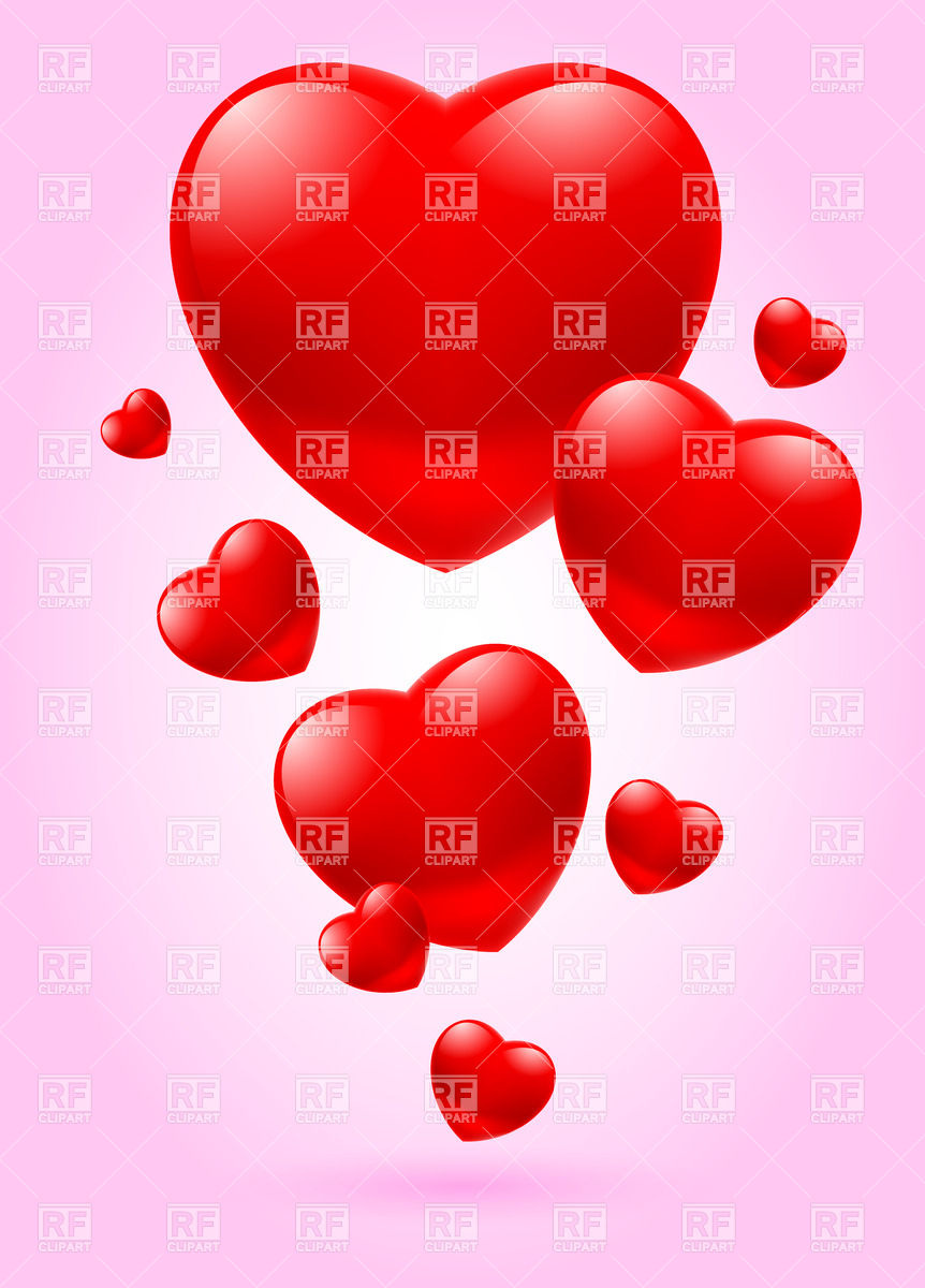 Hearts On Pink Background Holiday Download Royalty Free Vector Clip