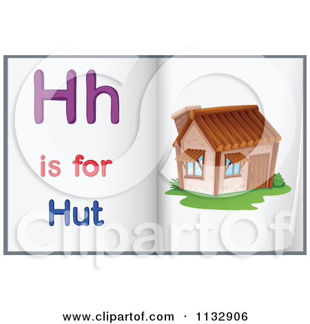 Hut Alphabet Learning Pages   Royalty Free Vector Clipart By Colematt