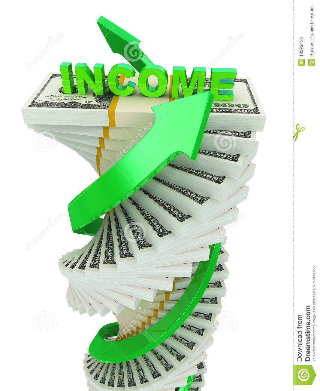 Income Growth Concept Royalty Free Stock Photos   Image  18593428