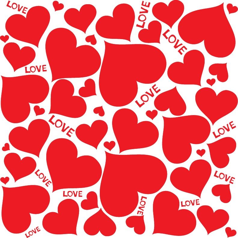 Love Hearts Vector Background   Free Vector Graphics   All Free Web