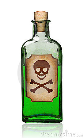 Old Fashioned Poison Bottle With Label  Stock Photos   Image  21308733