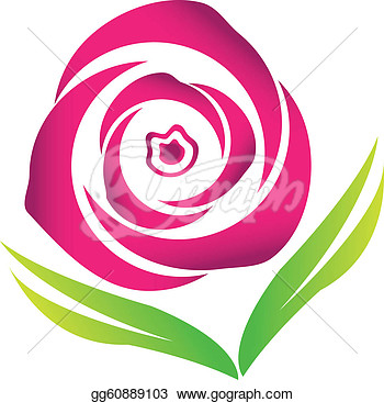 Pink Tea Rose Clipart Pink Blossom Rose Vector Logo