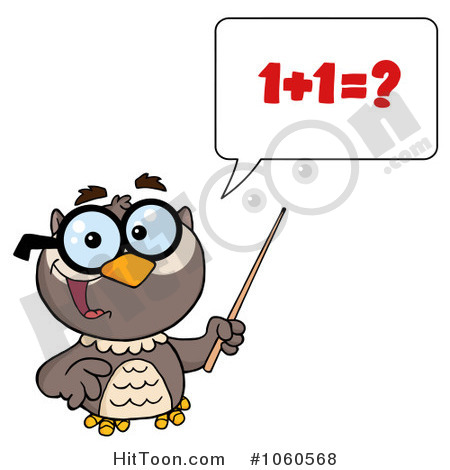 Professor Owl Holding A Pointer Stick And Teaching Math   1  1060568