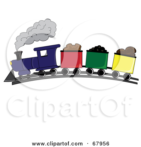Royalty Free  Rf  Clipart Illustration Of A Red Train At A Train