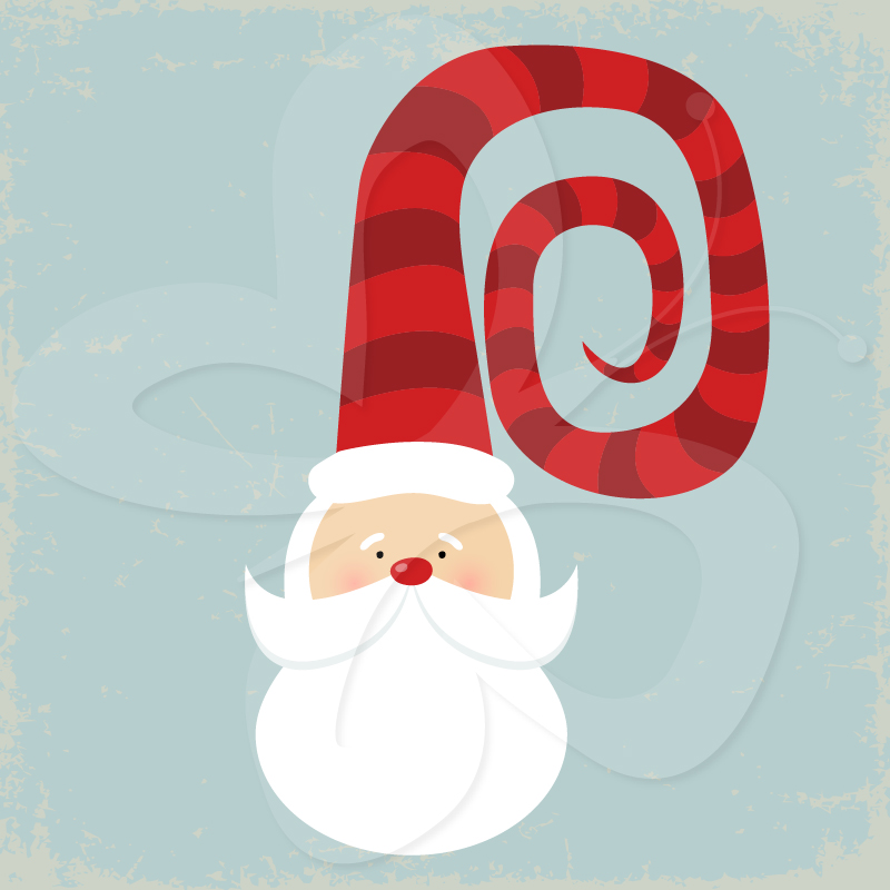 Santa Face With Funny Hat Clip Art   Creative Clipart Collection