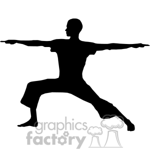 Silhouette Of A Women Doing Yoga