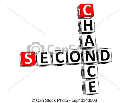 Stock Illustration   3d Second Chance Crossword   Stock Illustration