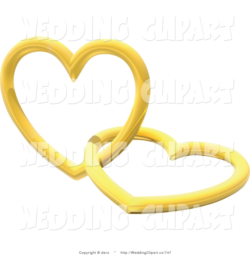 Vector Marriage Clipart Of Wedding Golden Hearts Bands