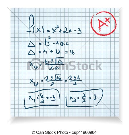 Vector Of Math Test And Exam   Math Test Solved Correctly Csp11960984