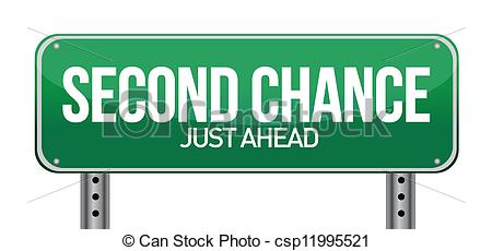 Vector   Road Sign With A Second Chance   Stock Illustration Royalty