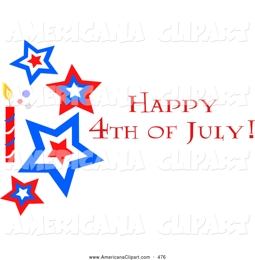 Americana Vector Clip Art Of A Patriotic Happy Fourth Of July Star And