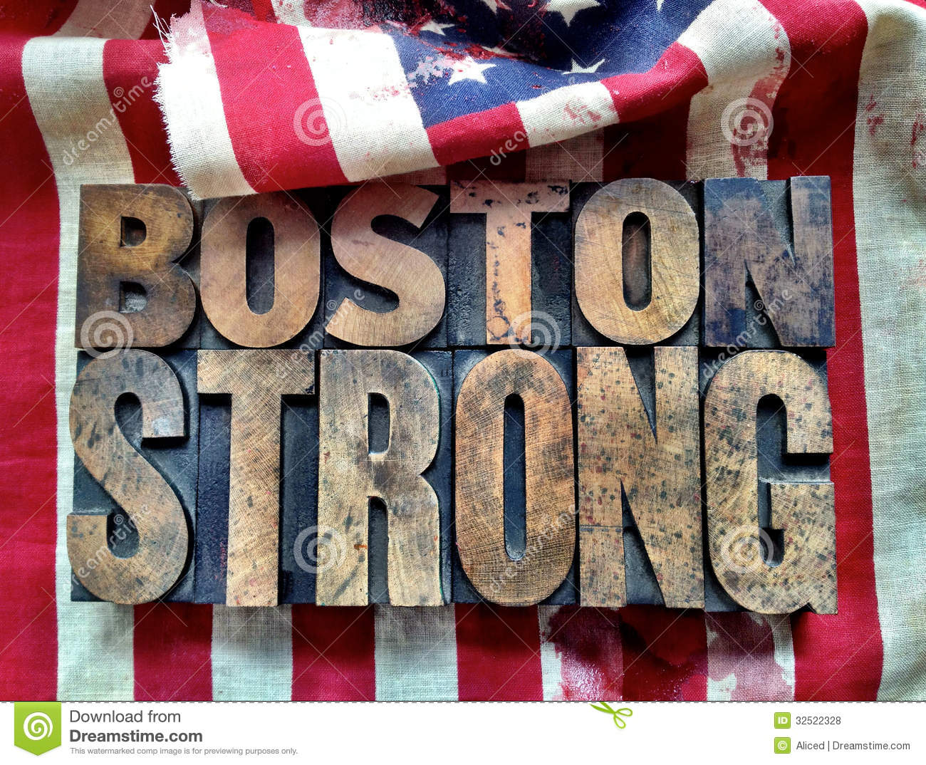 Boston Strong Words On Flag Royalty Free Stock Photos   Image