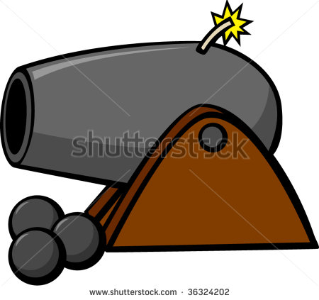 Cannon Weapon Stock Vector 36324202   Shutterstock