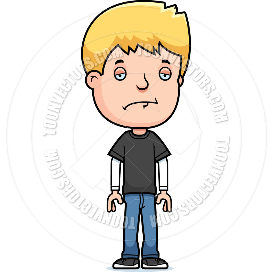 Cartoon Teen Boy Sad By Cory Thoman   Toon Vectors Eps  5469