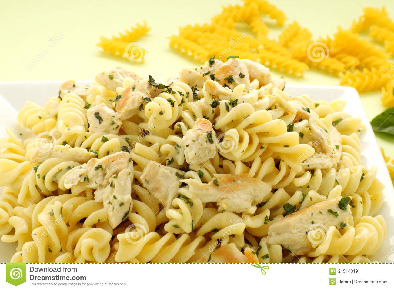 Chicken Spiral Pasta Royalty Free Stock Images   Image  21514319