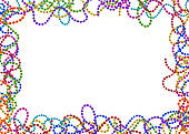Colorful Bead Border   Clipart Graphic