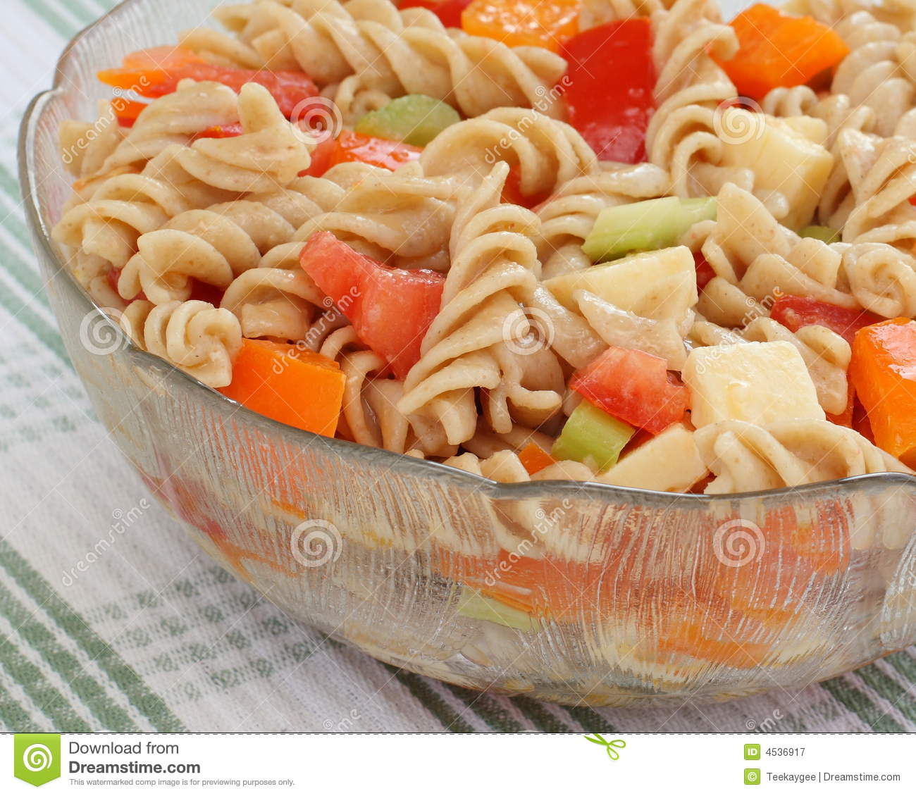 Colorful Pasta Salad Made With Spiral Multigrain Pasta Fresh    
