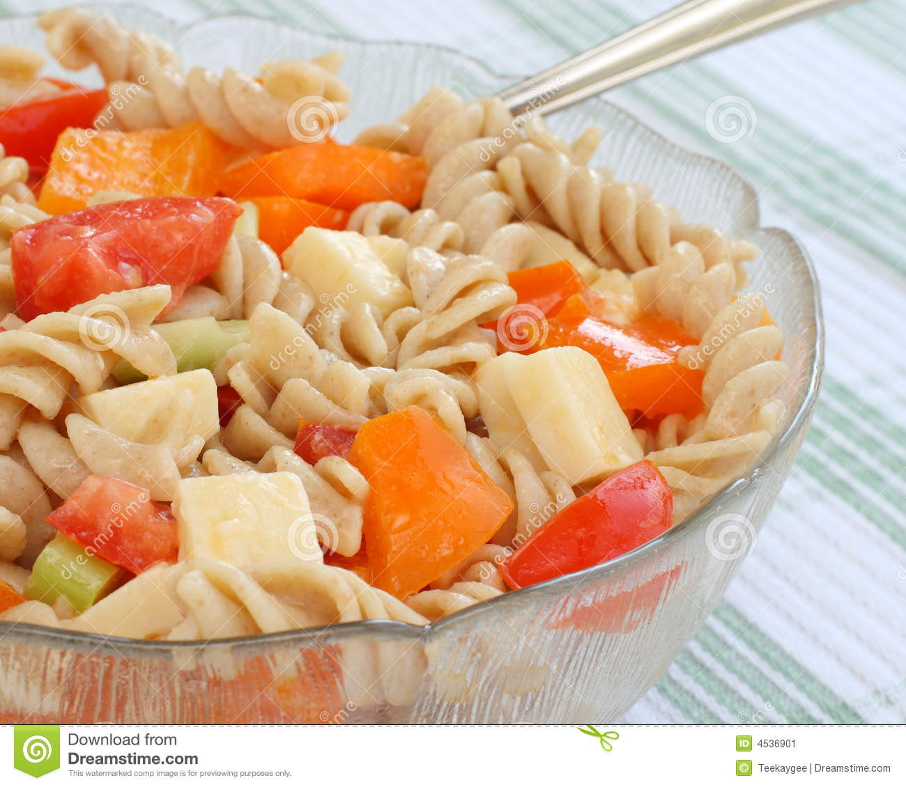 Colorful Pasta Salad Made With Spiral Multigrain Pasta Fresh    