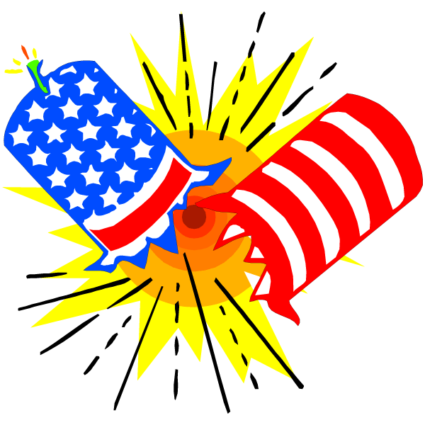 Day Free Clip Art Fireworks Firecrackers 4th Of July Clipart