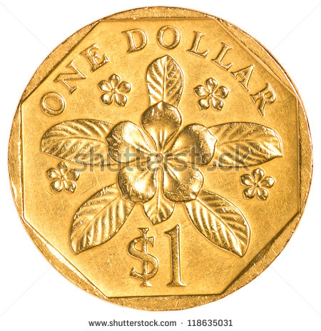 Dollar Coin Clipart One Singaporean Dollar Coin