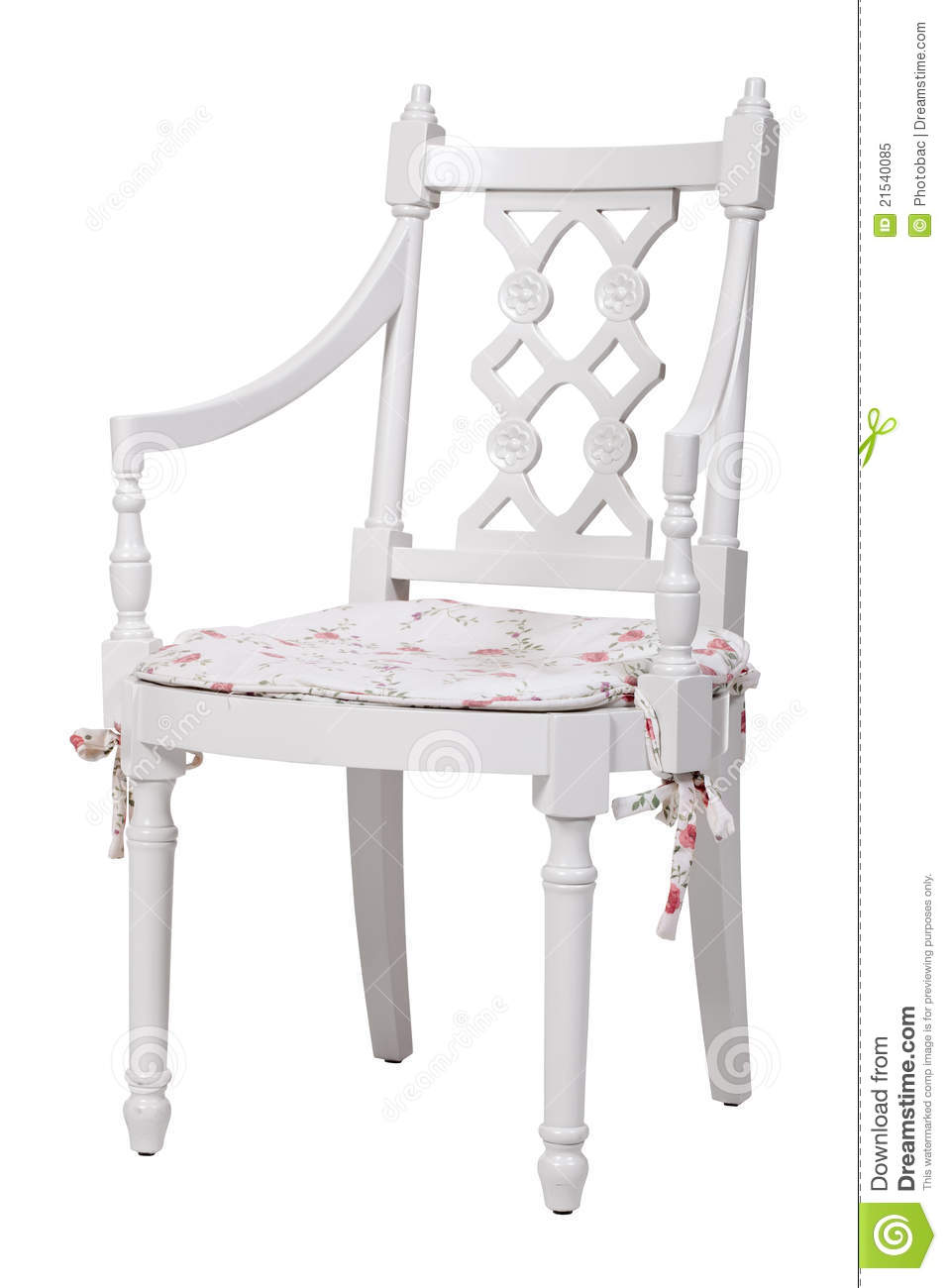 Elegant Dining Chair Isolated Over White With Clipping Path