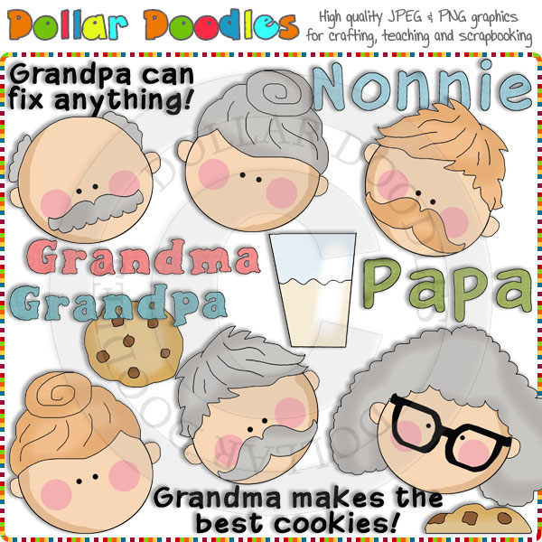 Grandparents Clip Art Download     1 00   Dollar Doodles