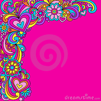 Groovy Psychedelic Doodles Vector Royalty Free Stock Photography    