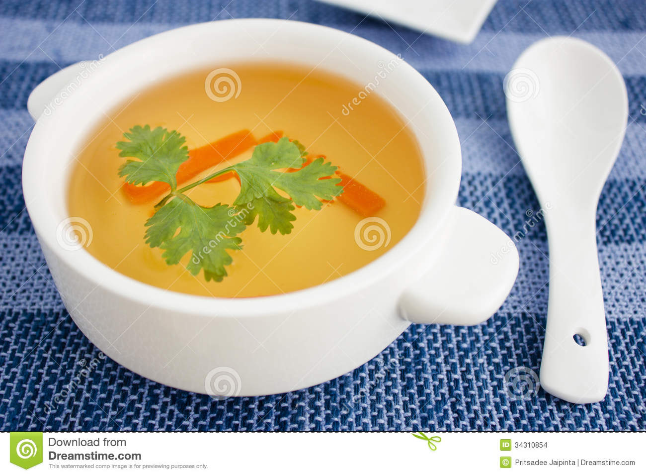 Hot Dish Of Chicken Broth Stock Images   Image  34310854
