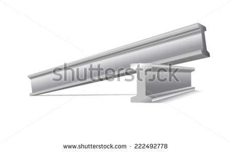 Metal Construction Beams Vector Isolated On White   Stock Vector