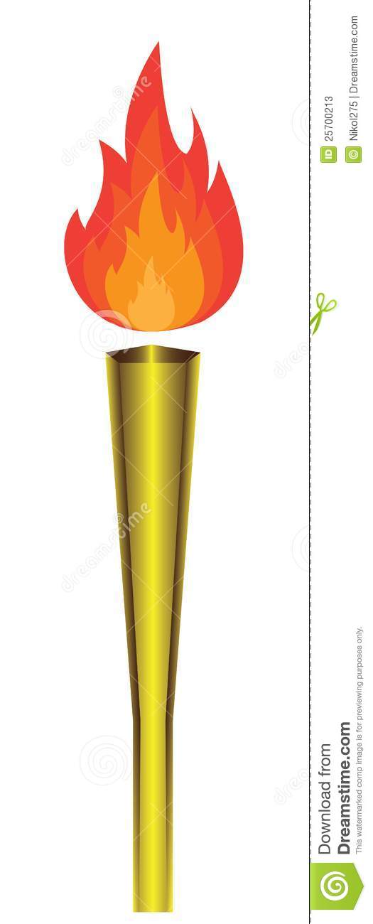 Olympic Torch Clipart Olympic Torch With Flame