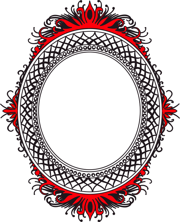 Oval Frame   Vector Clip Art