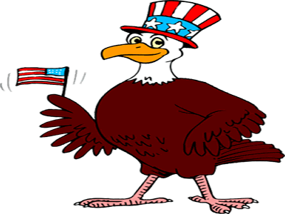 Patriotic Clipart Bald Eagle Waving The American Flag Funny Free 4th
