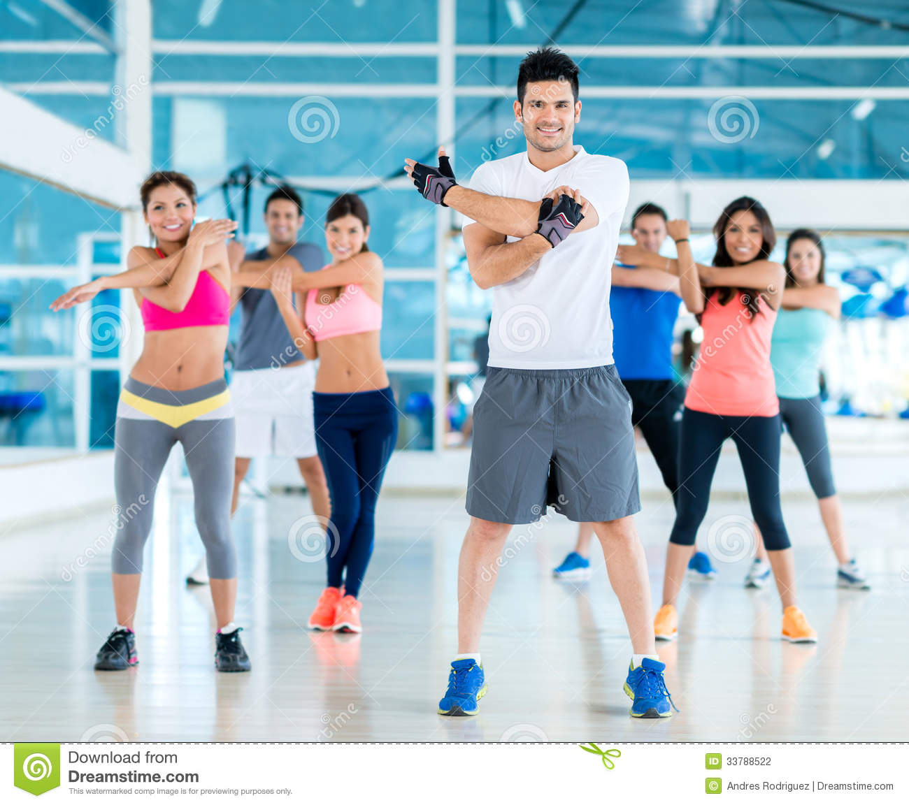People Exercising At The Gym Stock Photography   Image  33788522
