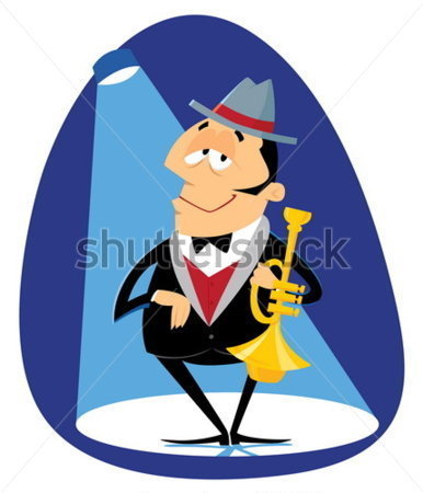 Personas   M Sico De Jazz Tocando La Trompeta En El Sombrero