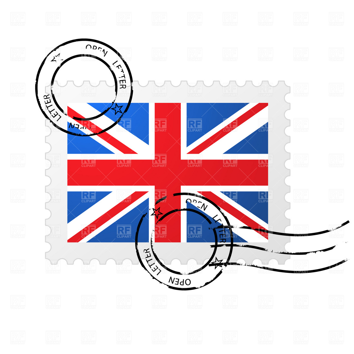 Postmark With Great Britain Flag And Postage Stamp 1779 Download    