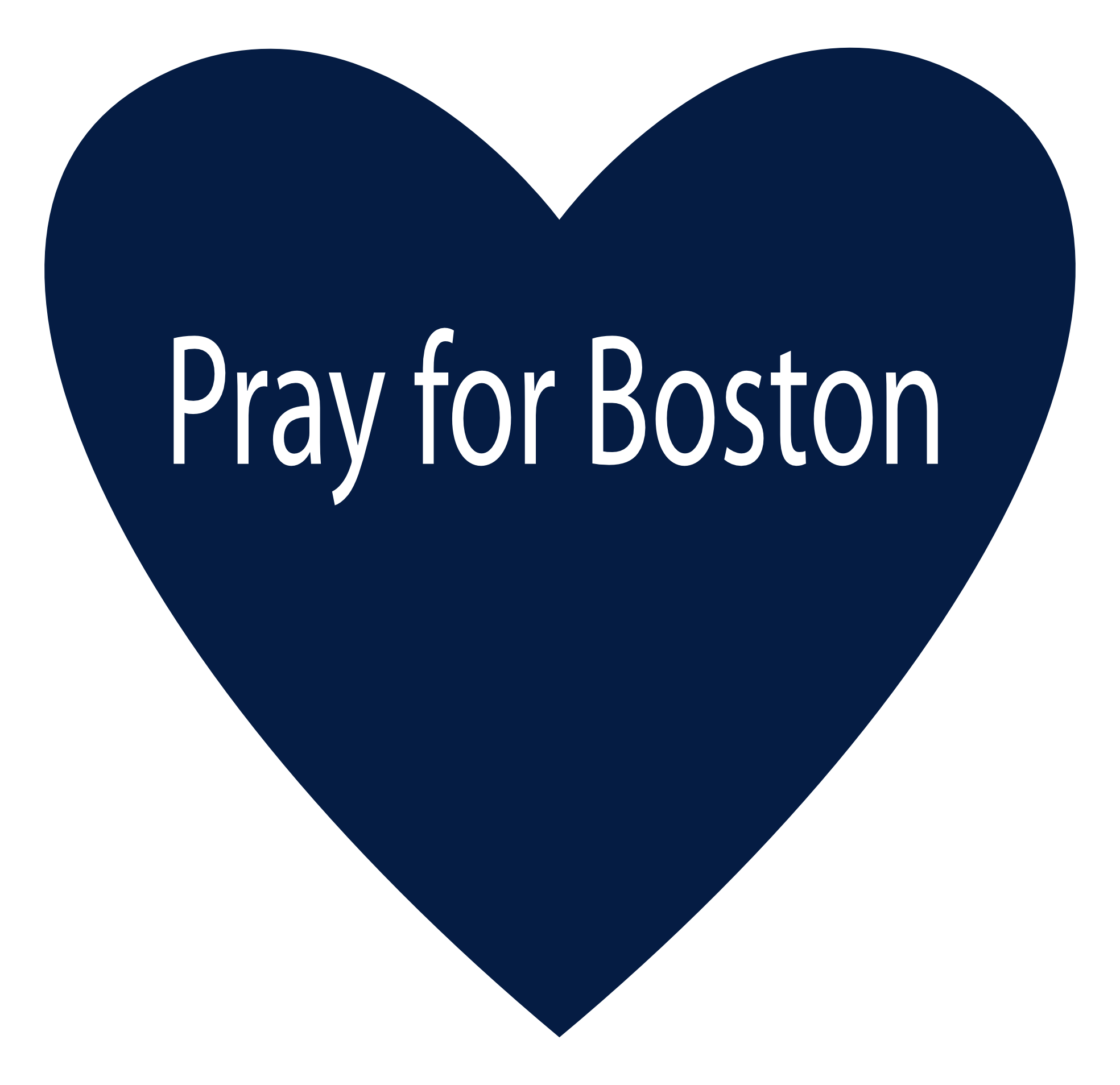 Pray For Boston Heart Blue 22 Clipartist Net Svg