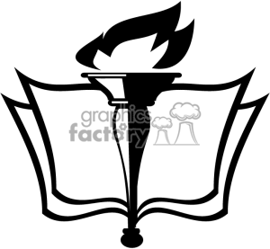 Royalty Free Black And White Outline Of A Running Torch Clipart Image