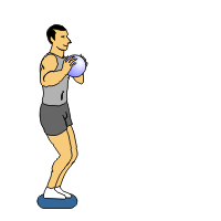 Stand On A Balance Disc With A Shoulder Width Stance