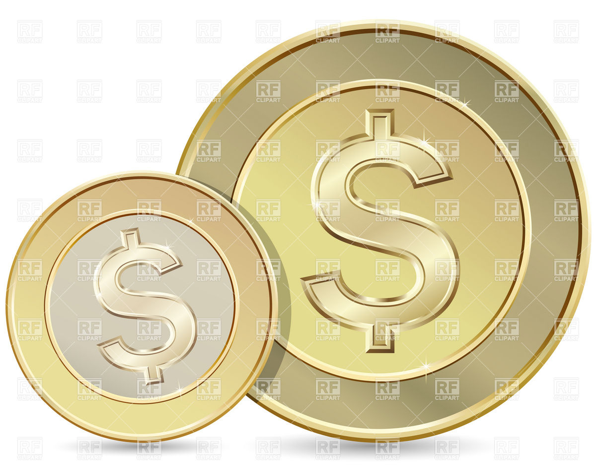 Two Golden Coins With Dollar Sign 5396 Business Finance Download    
