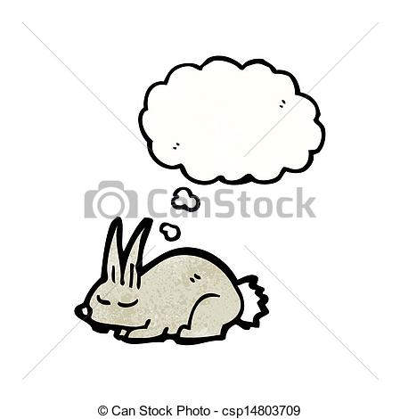 Vector   Cartoon Little Rabbit Sleeping   Stock Illustration Royalty