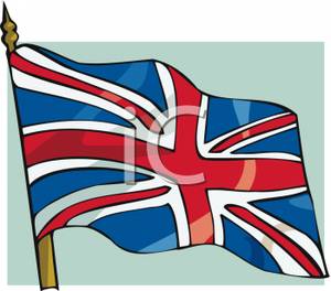 Waving Flag Of Great Britain   Royalty Free Clipart Picture