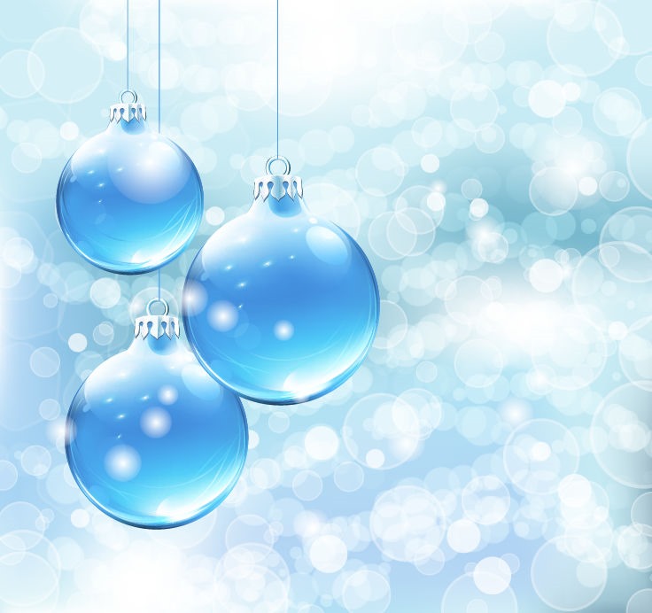 Blue Christmas Card Background Vector Graphic   Free Vector Graphics    