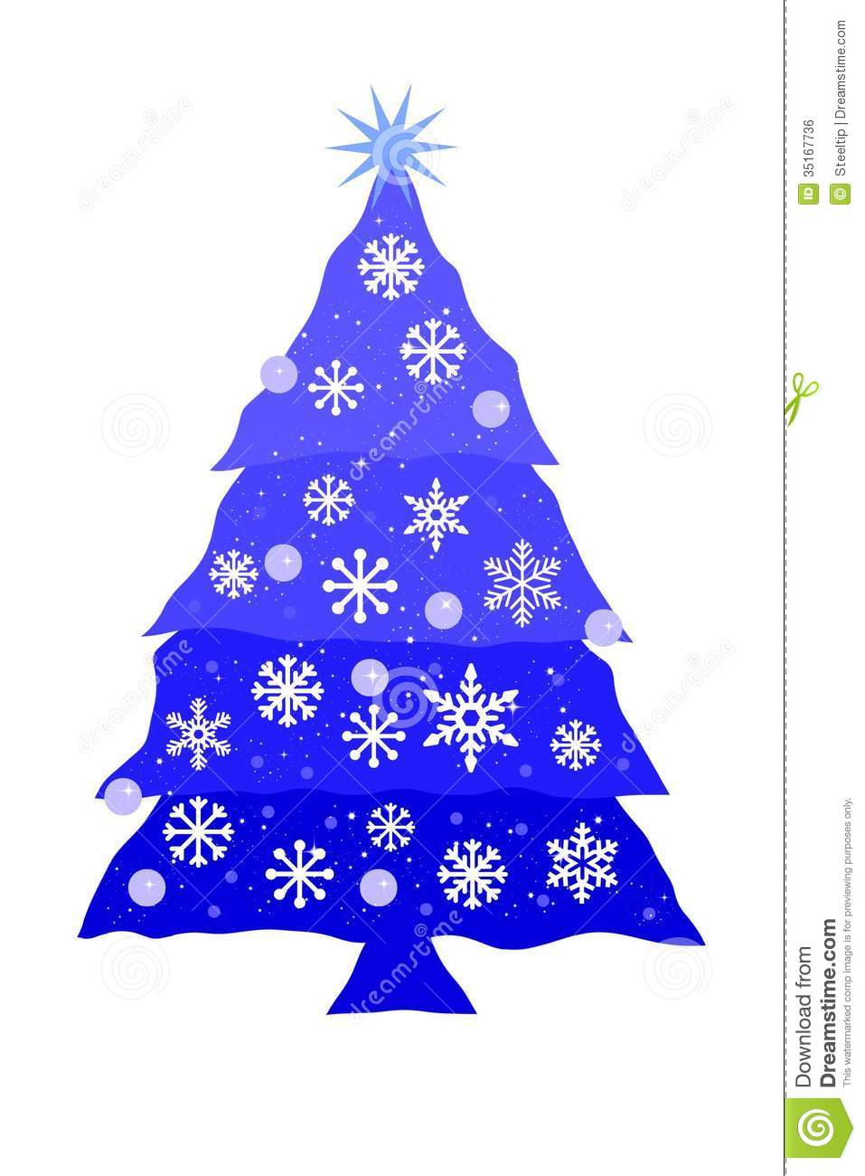 Blue Christmas Tree Royalty Free Stock Image   Image  35167736