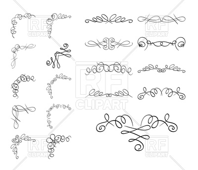 Curly Borders And Corners 77169 Download Royalty Free Vector Clipart