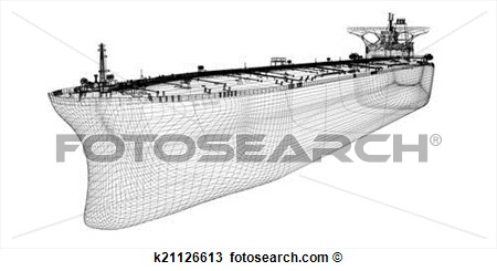 Drawing   Tanker Crude Oil Carrier Ship  Fotosearch   Search Clipart