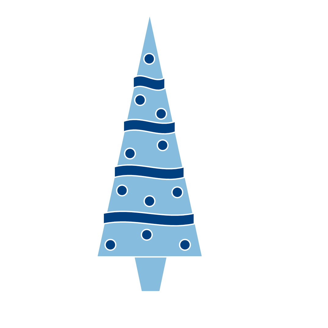 Free Blue Christmas Tree Clipart
